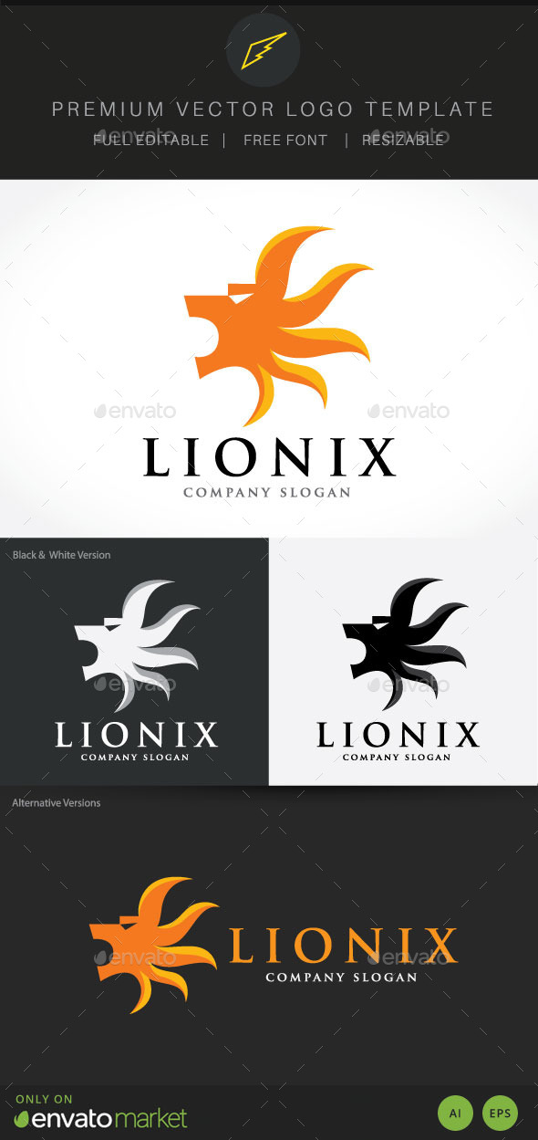 Lion Logo V1 - Animals Logo Templates