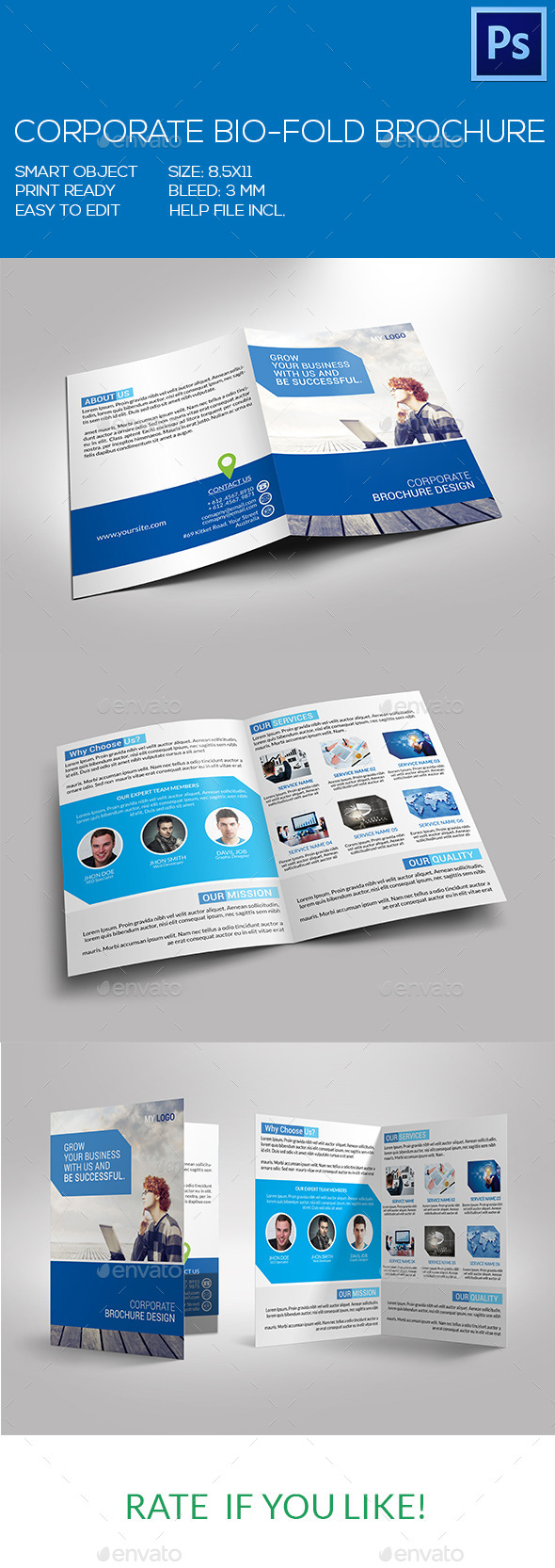 Corporate Bio-Fold Brochure - Corporate Brochures