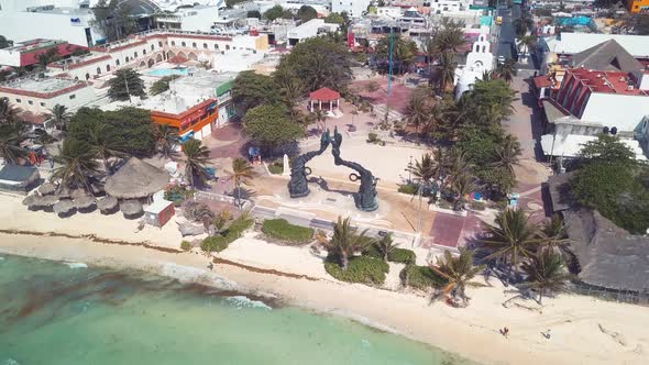 4k 24fps Drone Shoot Of Playa Del Carmen 5 Avenue Empty 4 alt