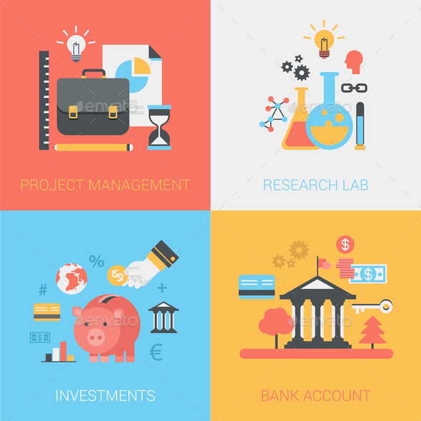 Project Management, Research Lab Investments, Bank Account Flat - Concepts Business