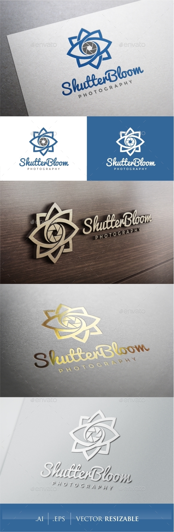 Shutter Bloom Photography Logo - Symbols Logo Templates