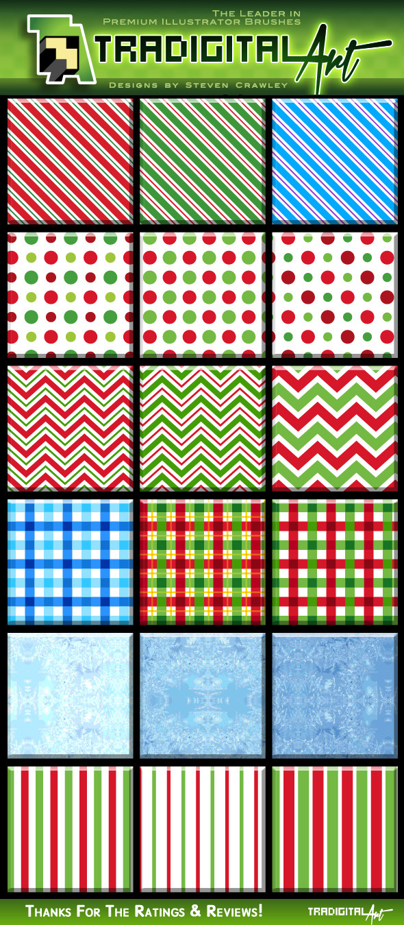 Christmas Pattern Swatches - Miscellaneous Textures / Fills / Patterns