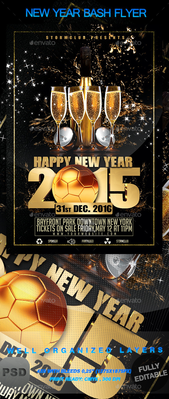 New Year Bash Flyer - Events Flyers