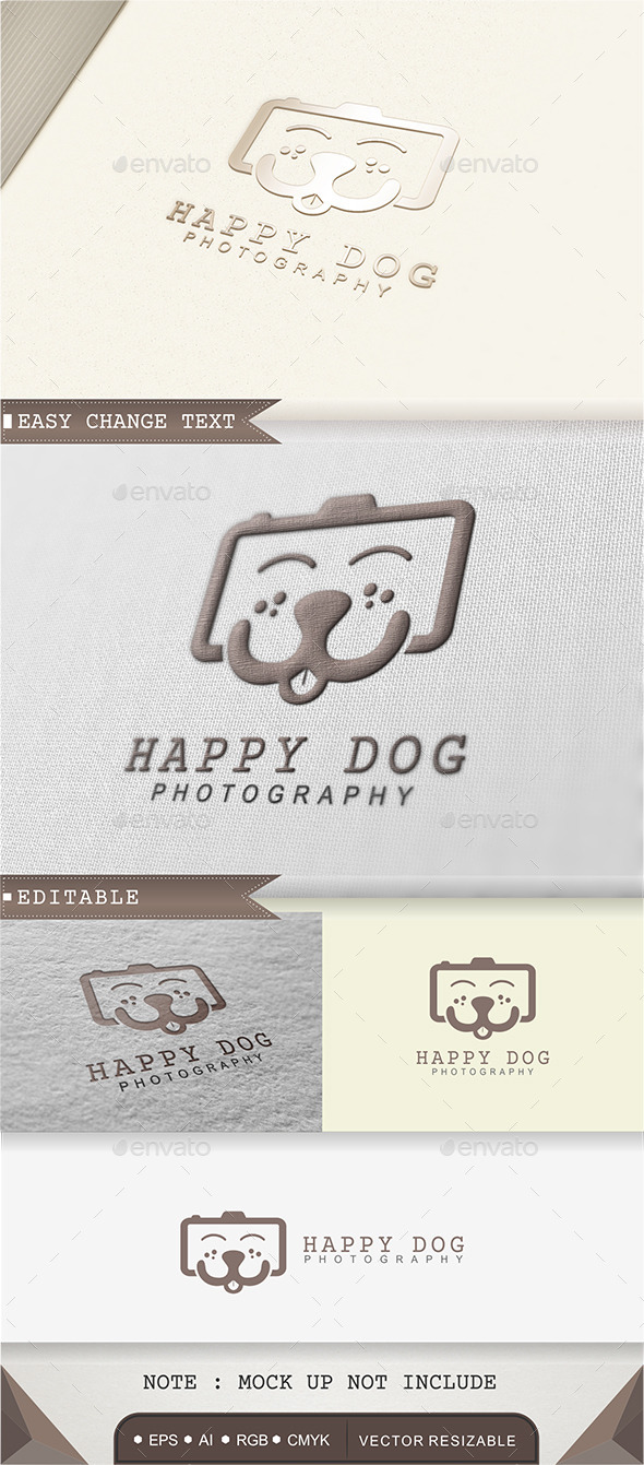 Happy Dog - Photography Logo - Animals Logo Templates