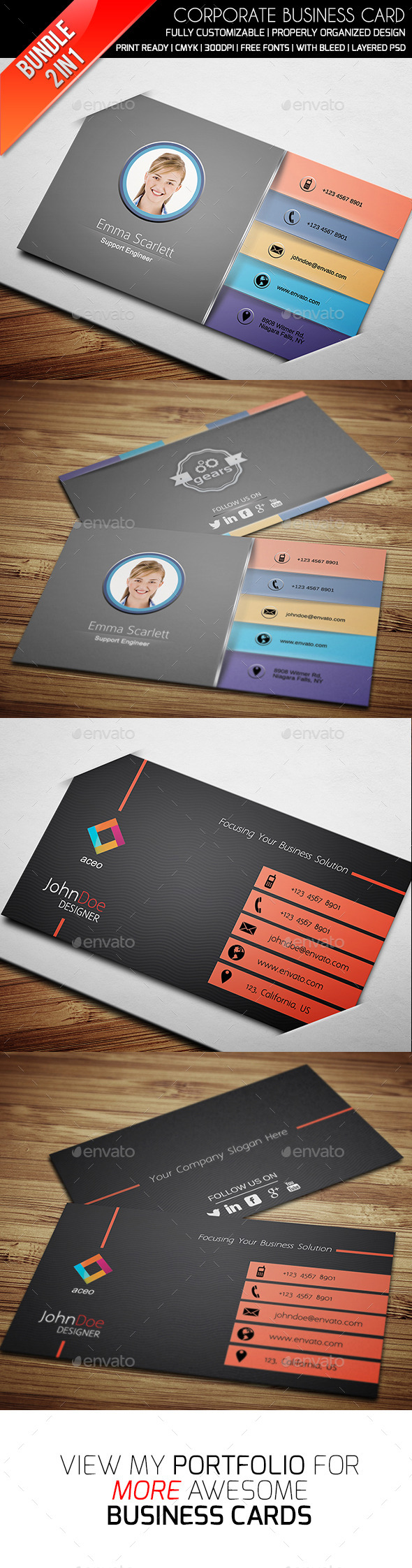 Business Card Bundle Vol 6 - Business Cards Print Templates
