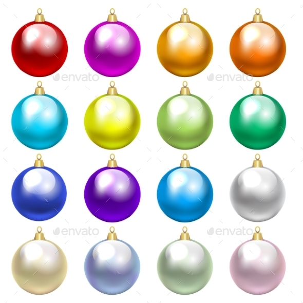 Colorful Baubles - Christmas Seasons/Holidays