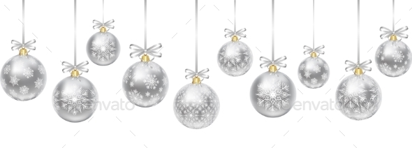 Silver Baubles - Christmas Seasons/Holidays