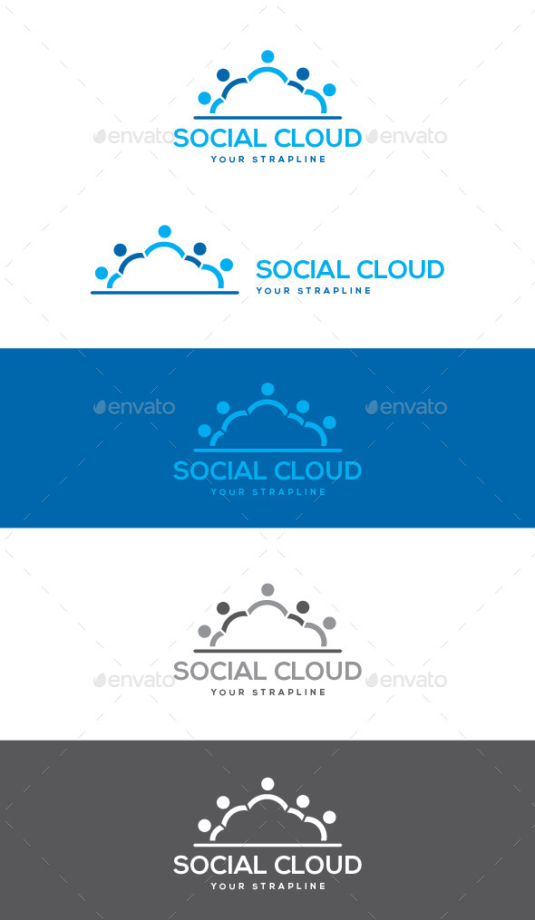 Social Cloud Logo - Symbols Logo Templates