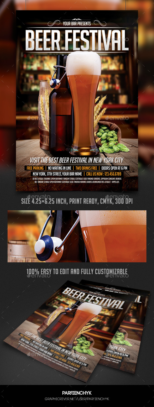 Beer Festival Flyer Template - Events Flyers