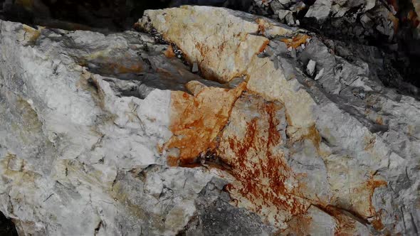 Rock fall on the Traunstein in Gmunden in Upper Austria drone video alt