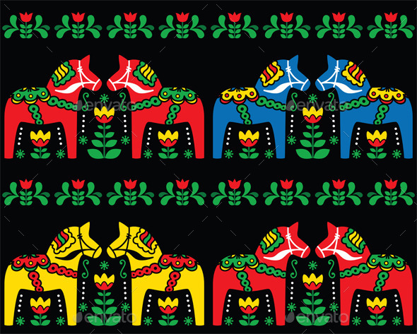Folk Seamless Pattern - Patterns Decorative