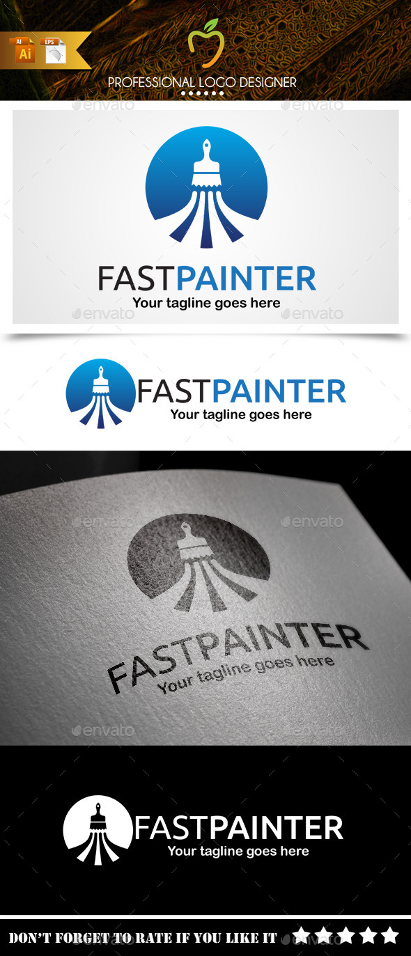 Fast Painter Logo - Symbols Logo Templates
