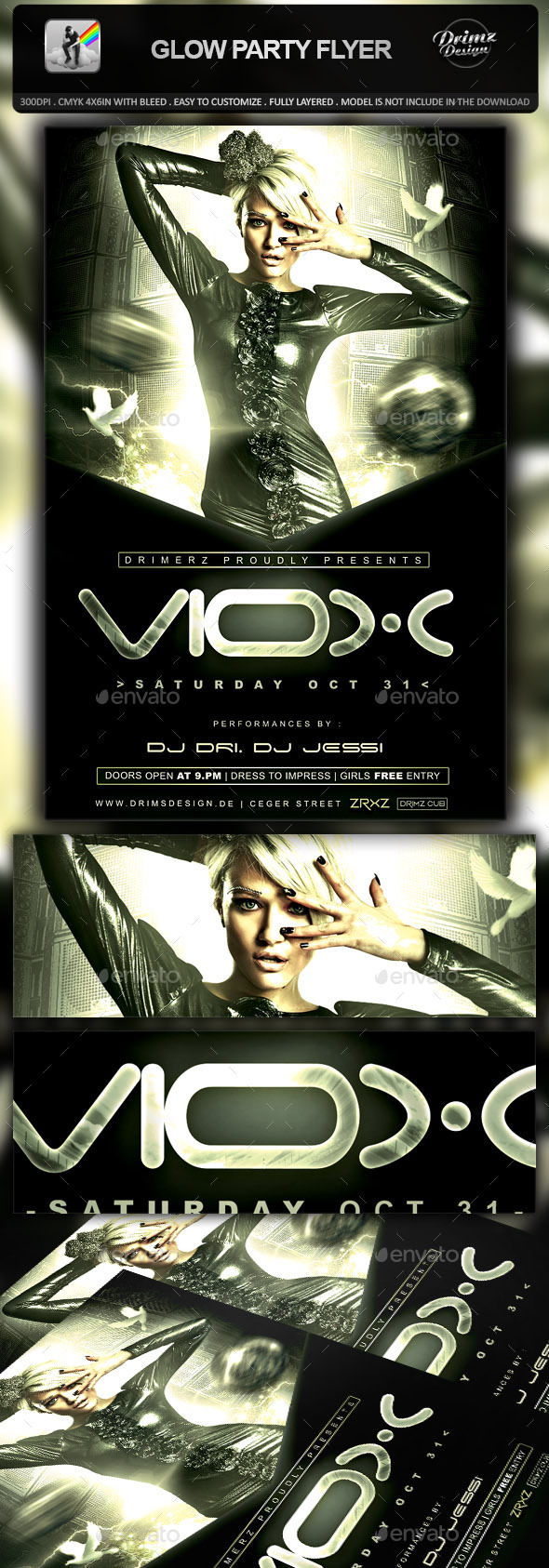 Glow Party Flyer - Events Flyers