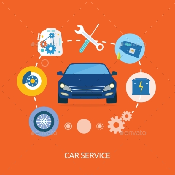 Auto Mechanic Service - Conceptual Vectors