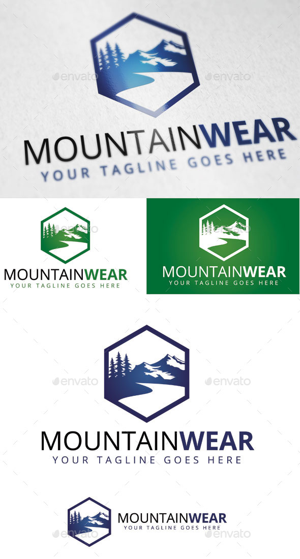 Mountain Wear Logo Template - Nature Logo Templates