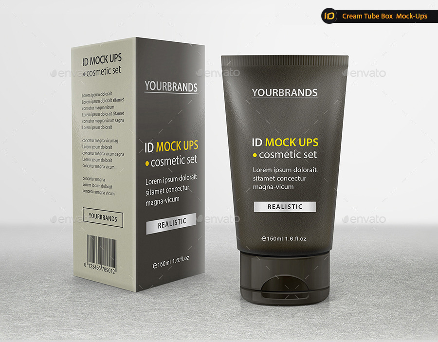 Download Cream Tube & Box Mock-Up by IDsains | GraphicRiver