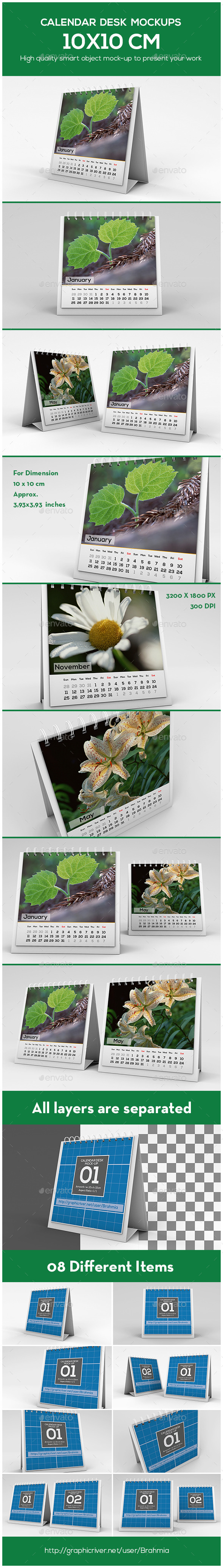 Calendar Desk Mockup - Miscellaneous Print
