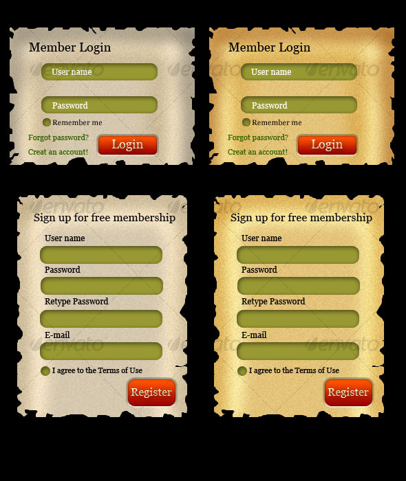 Login and Signup form - Forms Web Elements