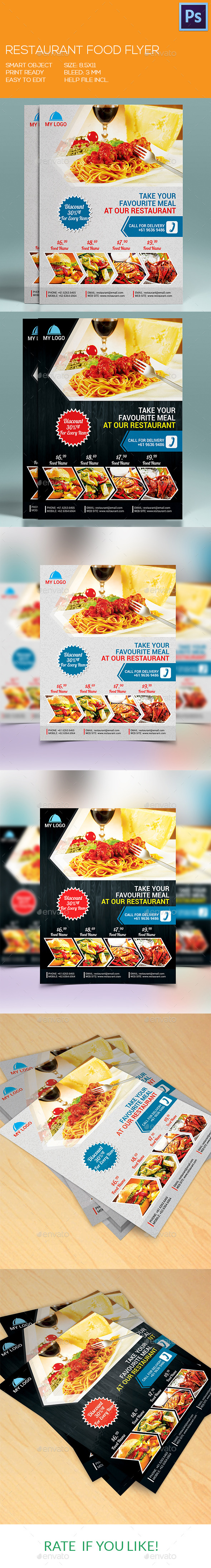 Restaurant/Fast Food Flyer - Restaurant Flyers