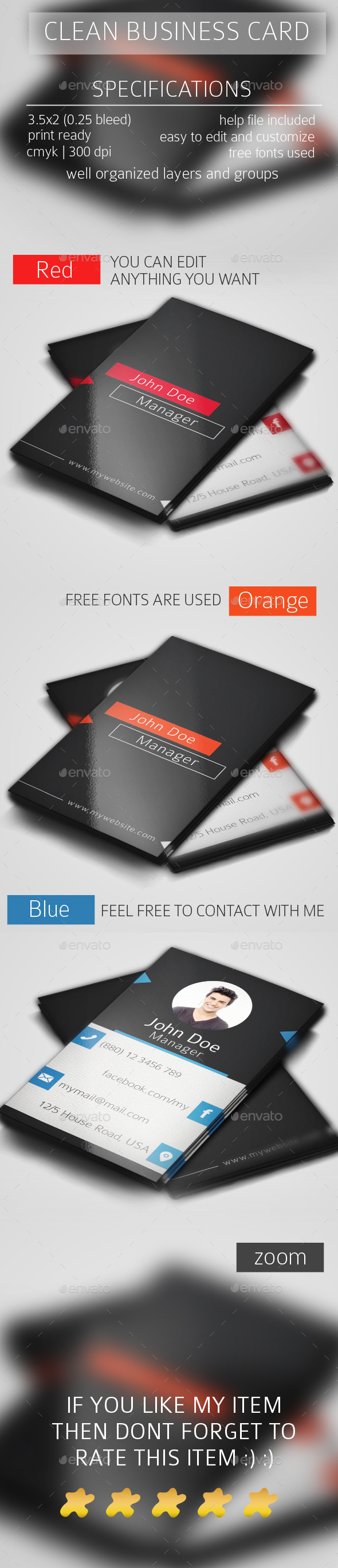 Clean Business Card - Corporate Business Cards