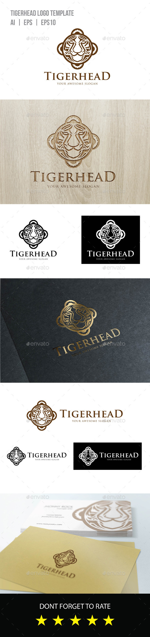 Tiger Head Logo - Animals Logo Templates