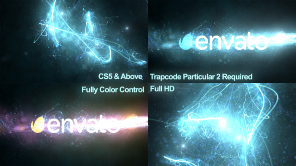 Glowing Particles Logo - VideoHive 9395906