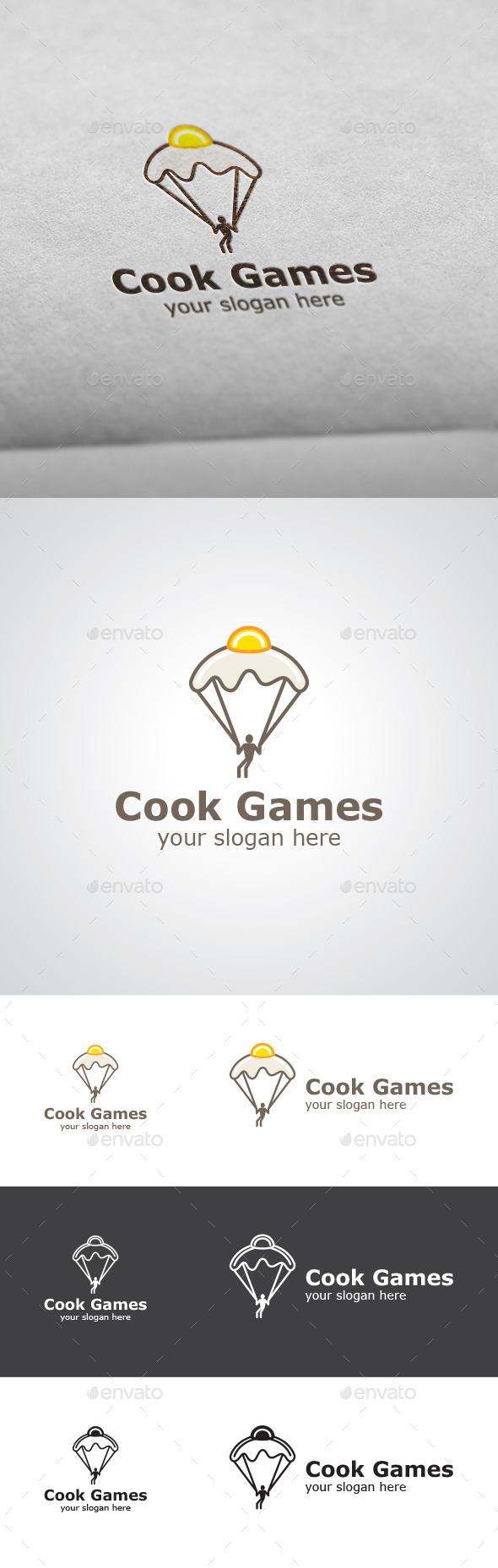 Cook Games Logo Design - Food Logo Templates