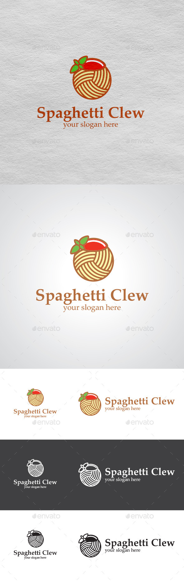 Spaghetti Logo - Food Logo Templates