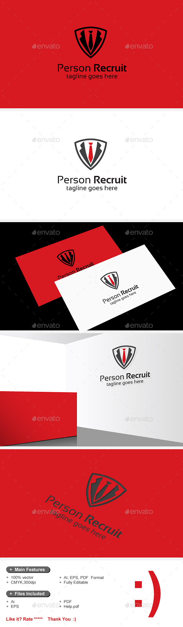 Person Recruit & Recruiting Staff - Humans Logo Templates