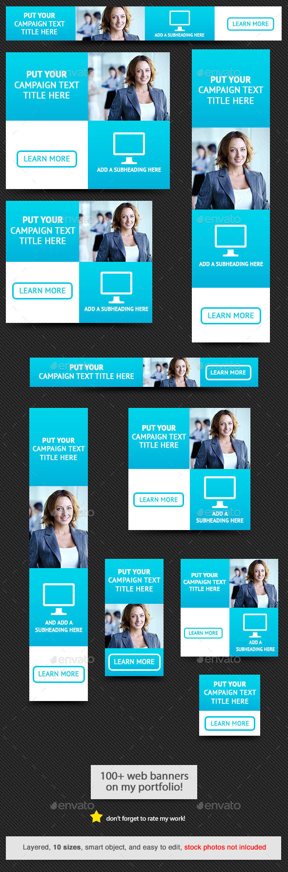 Corporate Web Banner Design Template 55 - Banners & Ads Web Elements