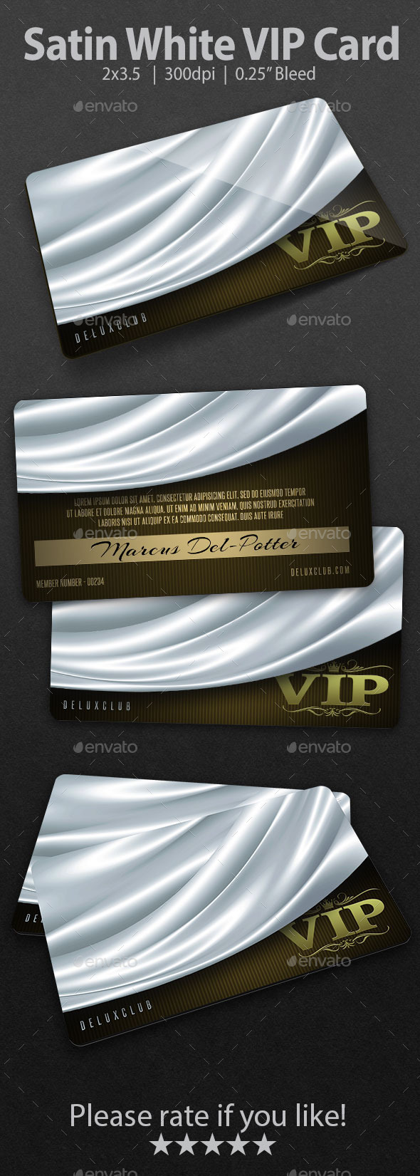 Satin White VIP Card - Loyalty Cards Cards & Invites