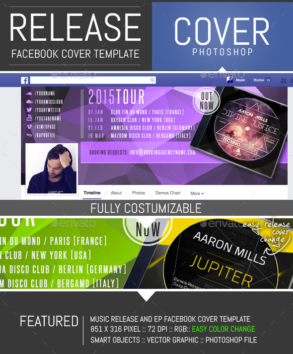 Dj Release Facebook Timeline Cover Template - Facebook Timeline Covers Social Media