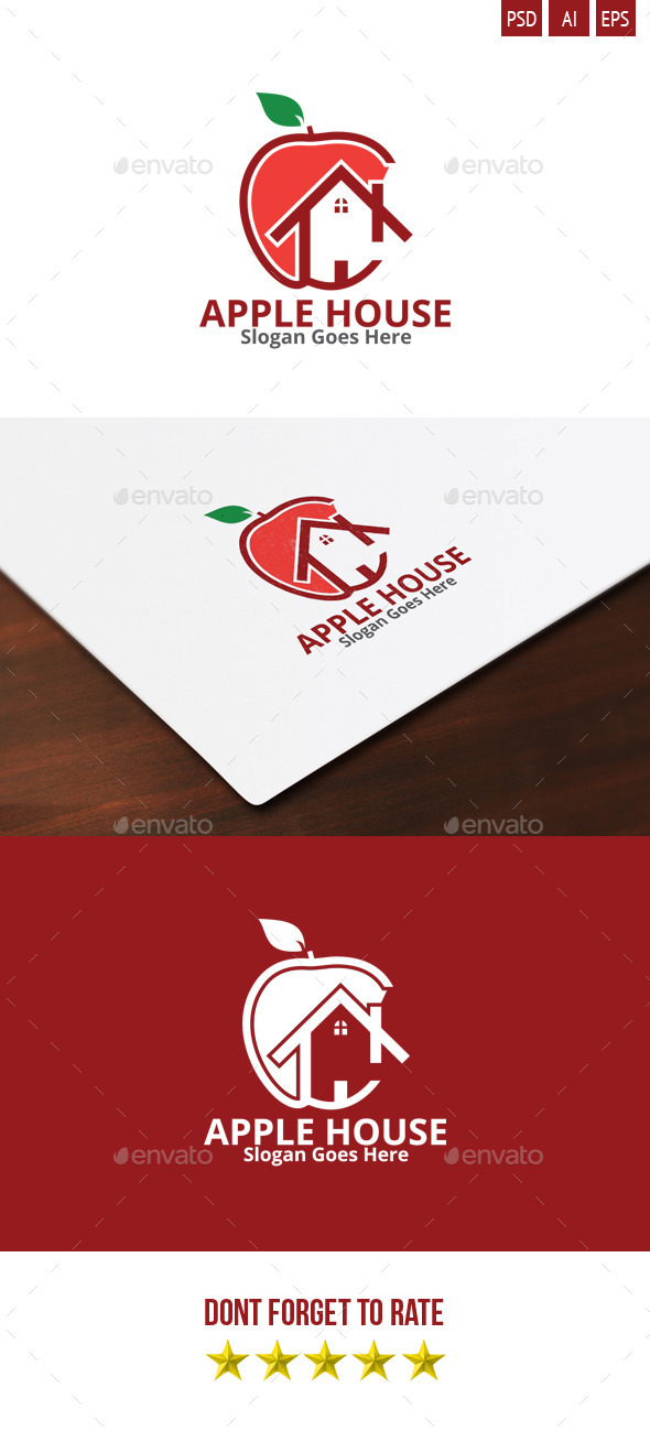 Apple House Logo - Food Logo Templates