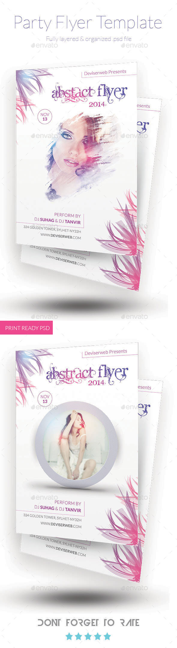 Floral Party Flyer Templates - Clubs & Parties Events