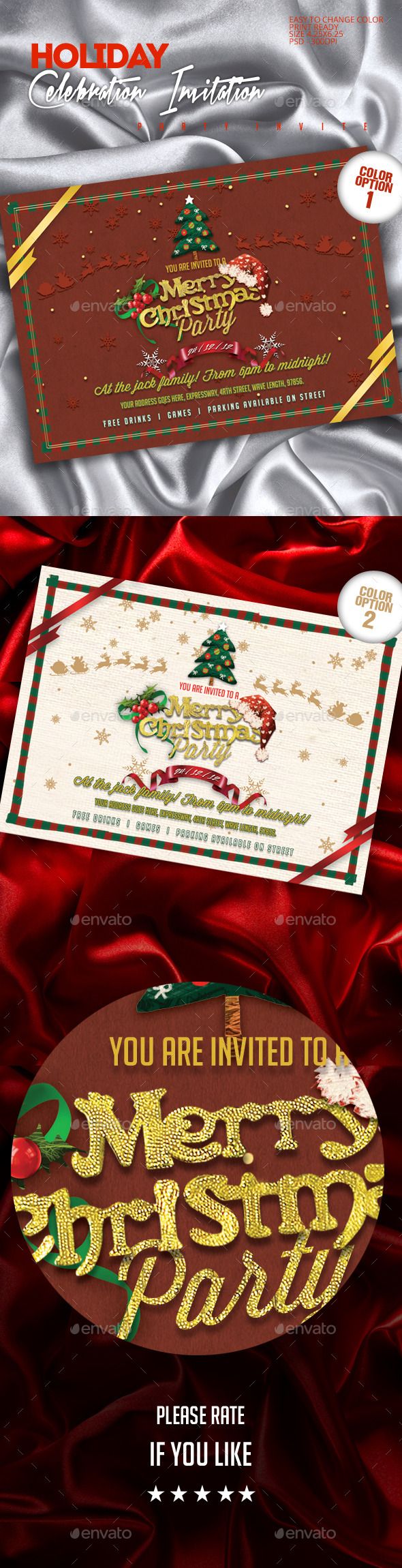 Christmas Party Invite Template - Invitations Cards & Invites
