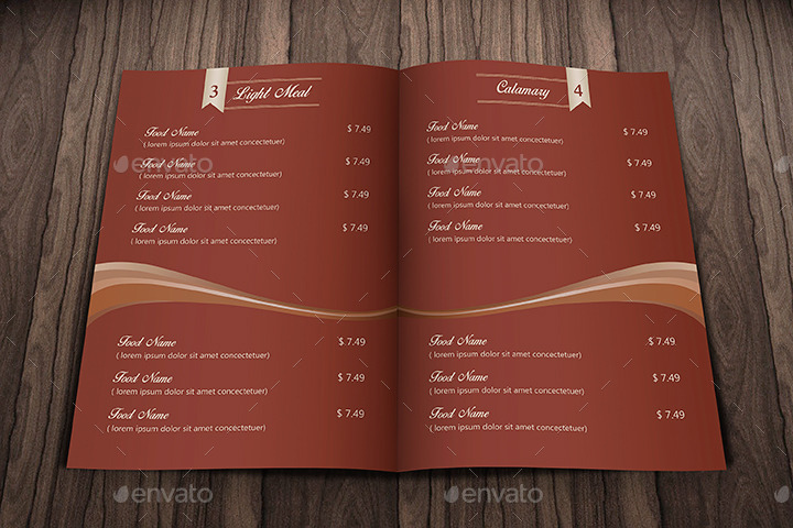 elegant food menu restaurant by idsains graphicriver