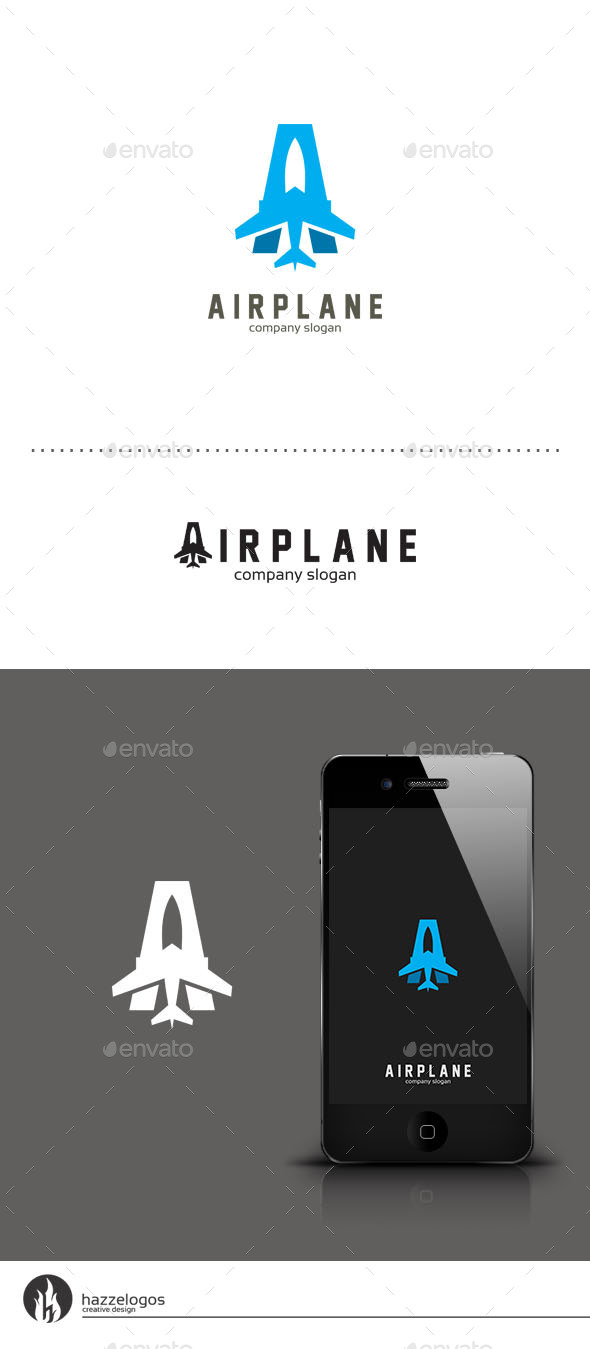 Airplane - Letter A Logo - Letters Logo Templates