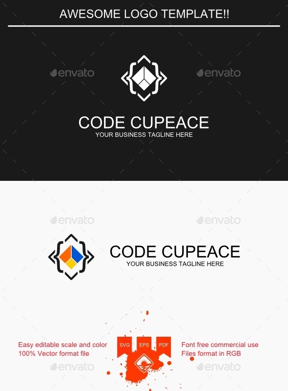 Code Cupeace Logo - Objects Logo Templates