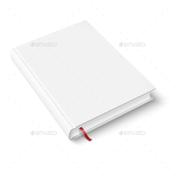 Blank Book Template with Bookmark - Man-made Objects Objects