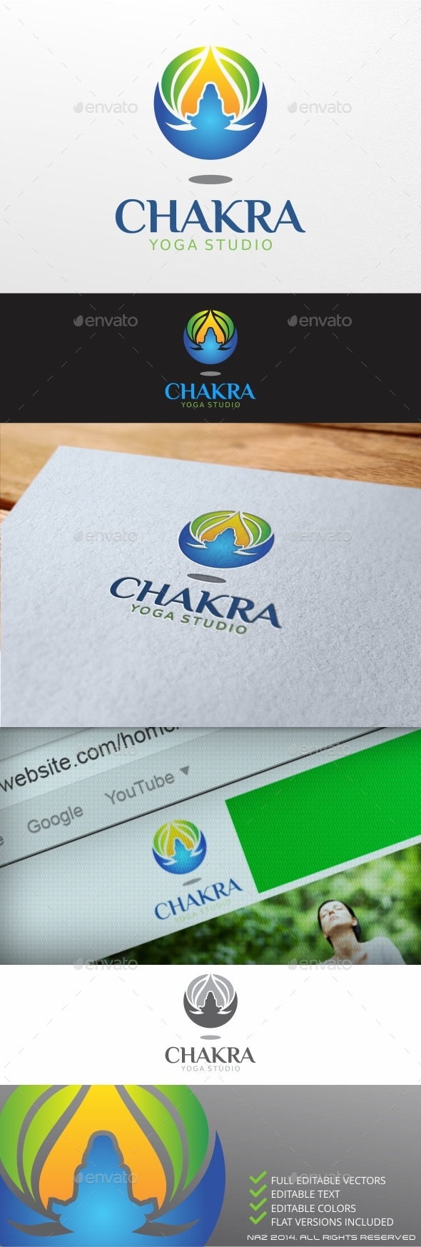 Chakra Yoga Logo - Humans Logo Templates