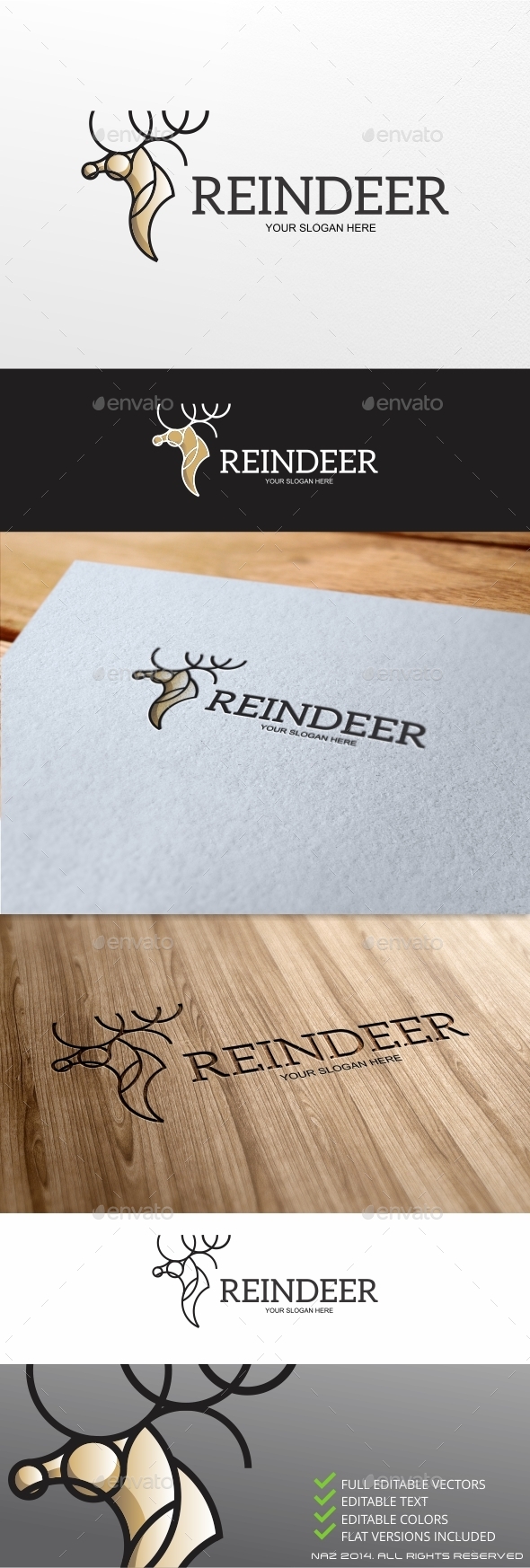 Reindeer Logo - Animals Logo Templates