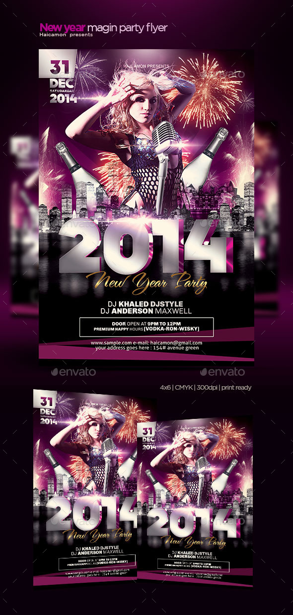 New Year Magic Party Flyer - Clubs & Parties Events