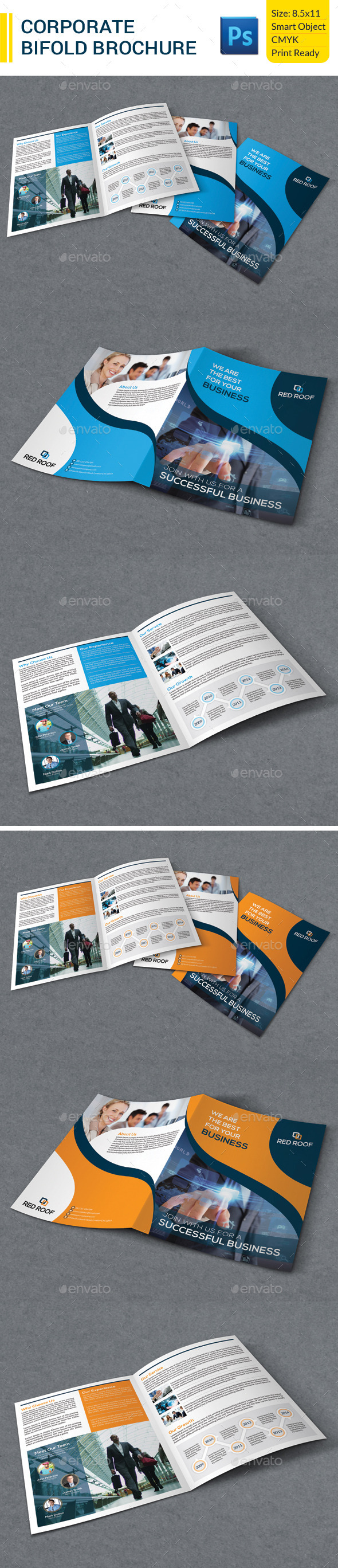 Corporate Business Bifold Brochure - Corporate Brochures
