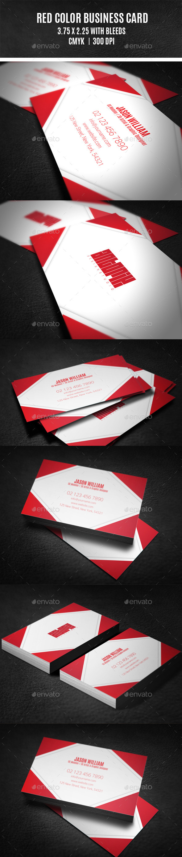 Red Color Business Card - Creative Business Cards