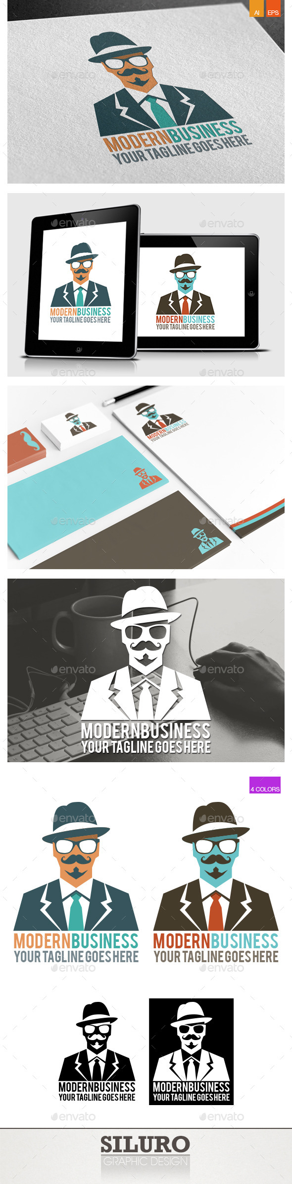 Modern Business II Logo - Humans Logo Templates