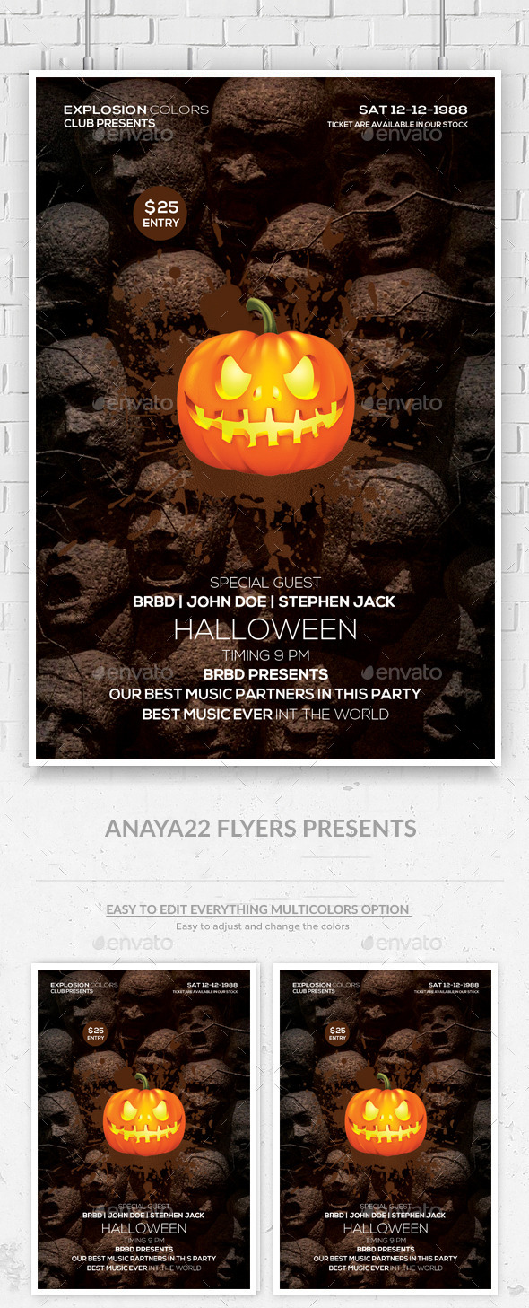Halloween Party Flyer Template - Holidays Events