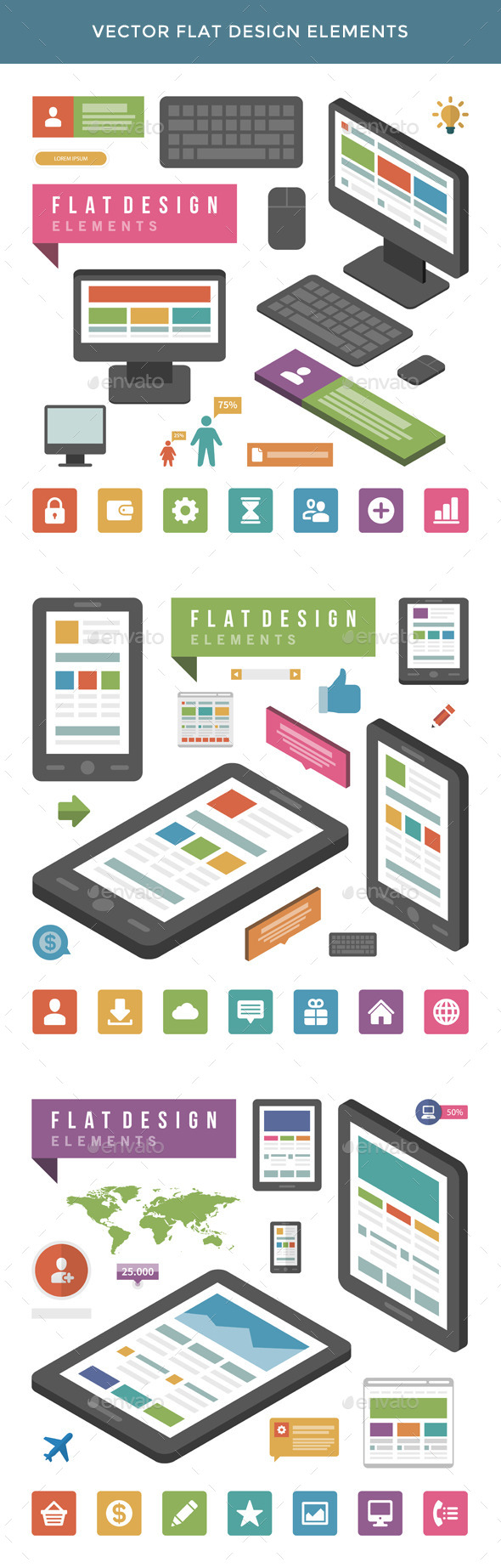 Infographic Design Elements - Web Elements Vectors