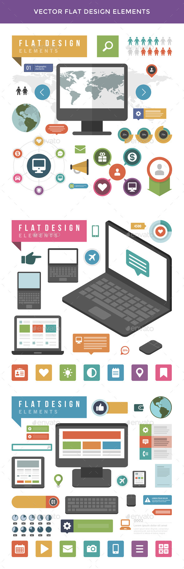 Infographic Design Elements - Web Elements Vectors