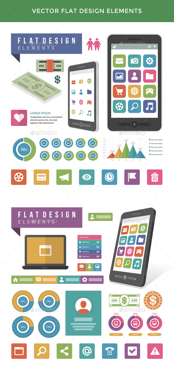 Infographic Design Elements - Web Elements Vectors