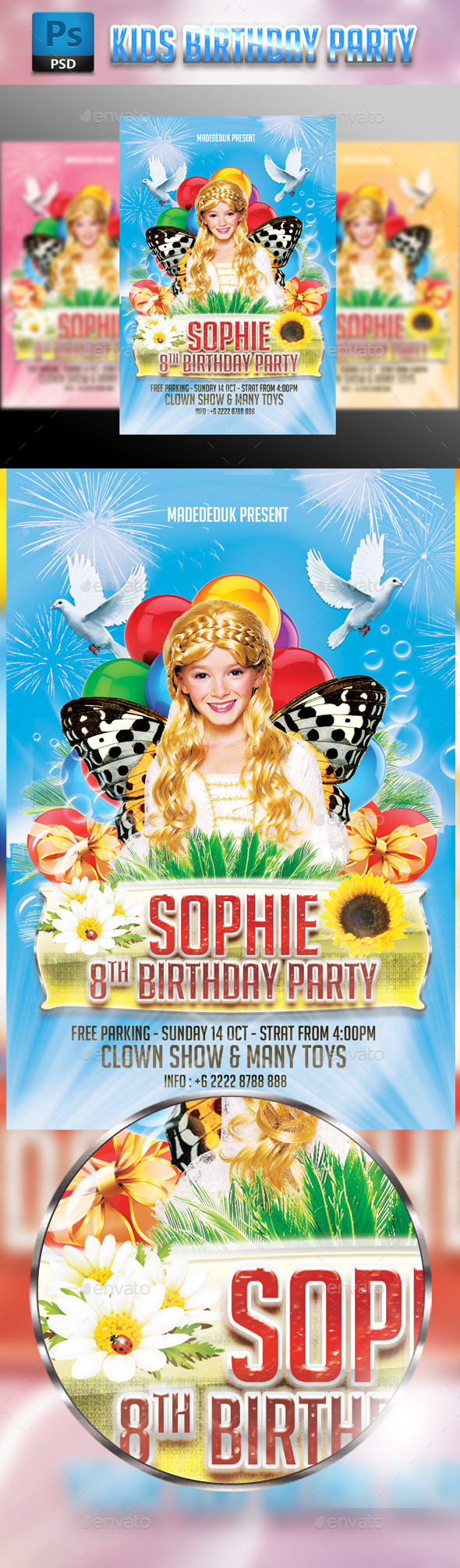 Kids Birthday Party Flyer - Clubs & Parties Events